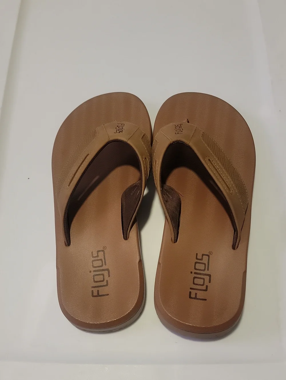 Flojos Tan/Brown Men's Ryan Flip Flop Sandals Size 8